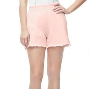Good American the high waist sweat short blush pink size small